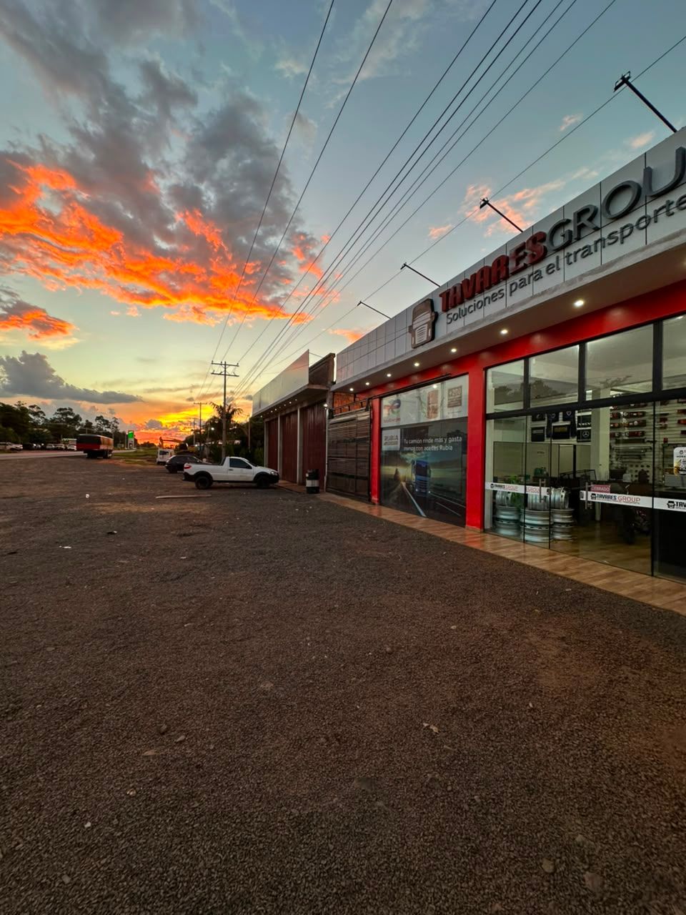 La sucursal de Curuguaty al atardecer
